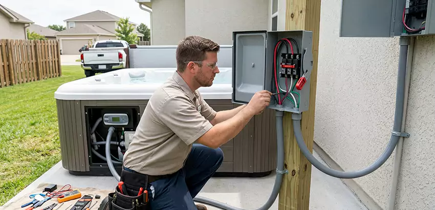 Outdoor Hot Tub Electrical Installation in Deltona