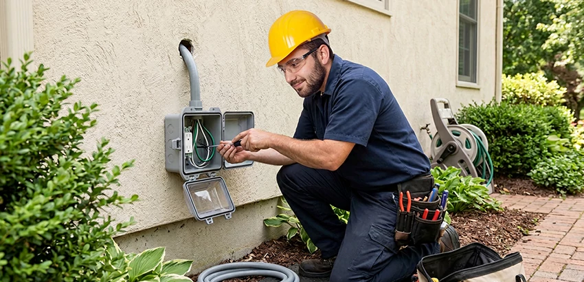 Outdoor Outlet Installation on Vinyl Siding in Deltona